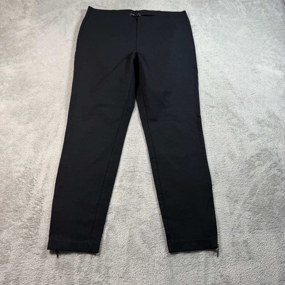 Eileen Fisher Ankle Pants Women Small Black Rayon Blend Ankle Zip Career